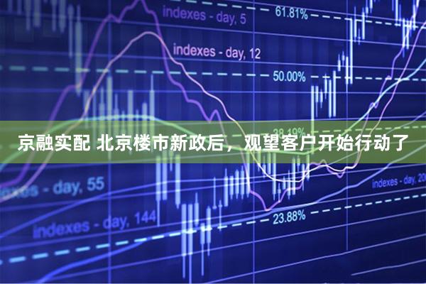京融实配 北京楼市新政后，观望客户开始行动了